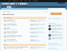 Tablet Screenshot of minecraftforum.com